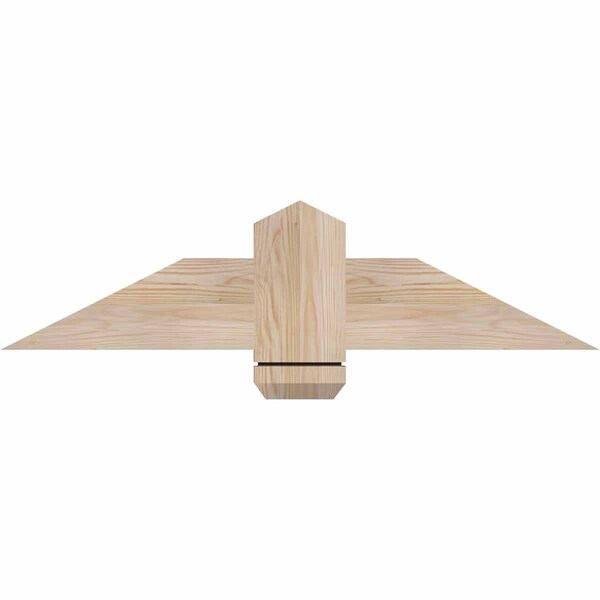 Ekena Millwork Eugene Smooth Timber Gable Bracket, Douglas Fir, 36"W x 9"H x 1 1/2"D x 5 1/2"F, 6/12 Pitch GBW036X09X0206EUG00SDF - main